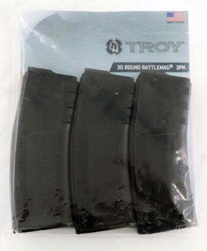 30RD BLACK POLYMER 3-PACKTROY MAGAZINE AR-15 5.56X45 - American Ordnance