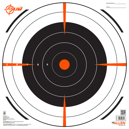 12-PK 12"X12"ALLEN EZ AIM BULLSEYE TARGET - American Ordnance