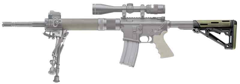 OD GREEN RUBBER MIL-SPECHOGUE AR-15 COLLAPSIBLE STOCK - American Ordnance