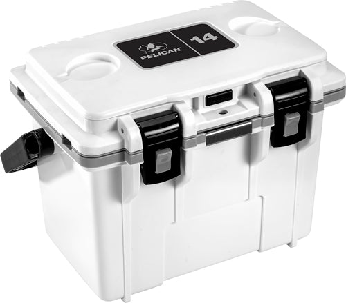 WHITE/GRAY W/DRY STORAGEPELICAN COOLERS IM 14 QUART - American Ordnance