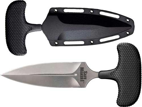 SHAPE PUSH KNIFE W/KYDEX SHTHCOLD STEEL SAFE MAKER I 4.5" T - American Ordnance