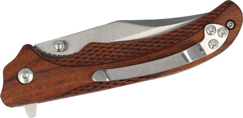 4" LINER LOCK WOOD/SS<REMINGTON CUTLERY WOODLAND - American Ordnance
