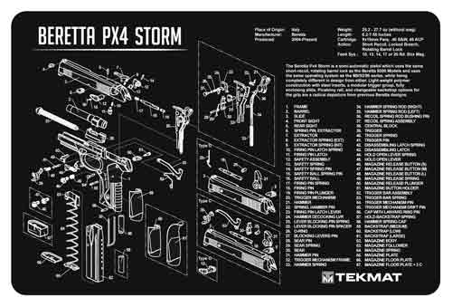 11"x17" BERETTA PX4 PISTOLTEKMAT ARMORERS BENCH MAT - American Ordnance