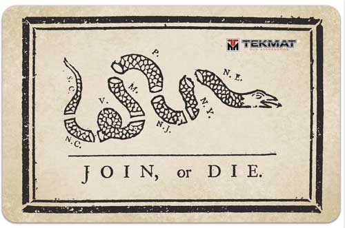 11"X17" JOIN OR DIE FLAGTEKMAT ARMORERS BENCH MAT - American Ordnance