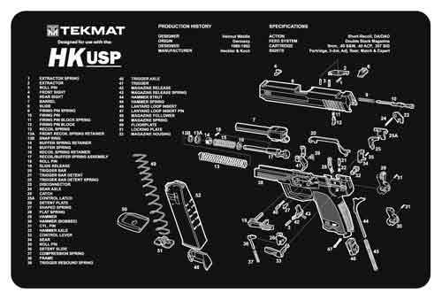 11"x17" HECKLER & KOCH USPTEKMAT ARMORERS BENCH MAT - American Ordnance