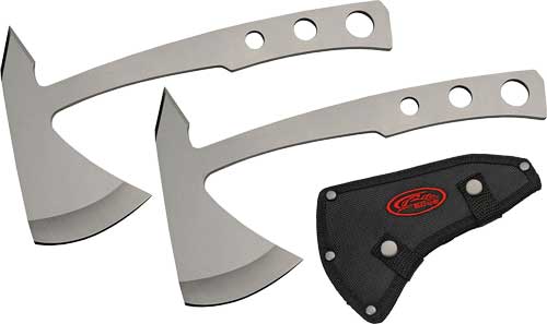 SET 4" BLADE W/NYLON SHEATHSZCO RITE EDGE 2PC THROWING AX - American Ordnance