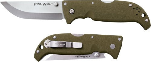 GREEN CLIP FOLDER W/TRI-AD LCKCOLD STEEL FINN WOLF 3.5&quot; OD - American Ordnance