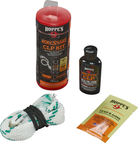 COMBO W/CLP 12GA SHOTGUNHOPPES BORESNAKE CLEANING KIT - American Ordnance