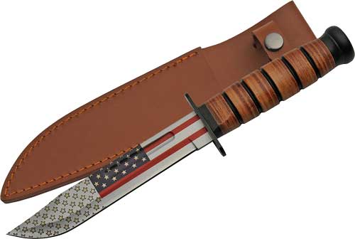 FIGHTER 12" OAL W/SHEATHSZCO RITE EDGE 7" FLAG COMBAT - American Ordnance