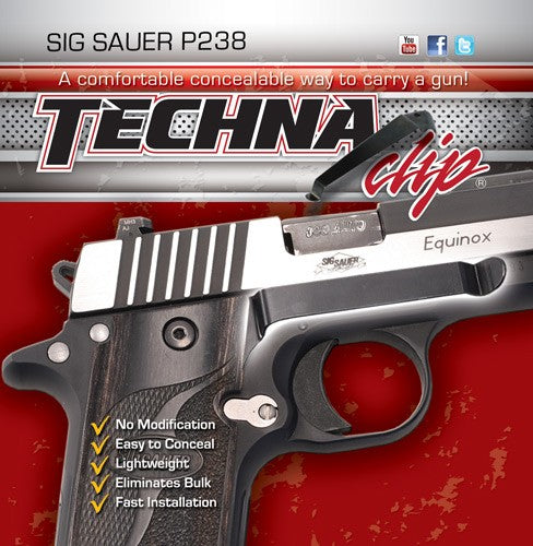 CLIP SIG P238 RIGHT SIDETECHNA CLIP HANDGUN RETENTION - American Ordnance