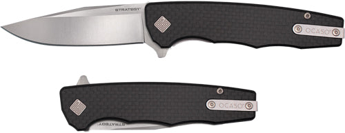 CARBON FIBER/G-10 SATIN D2OCASO KNIVES STRATEGY 3.5" FLD - American Ordnance