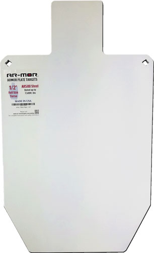 TARGET 3/8" THICK STEELAR-MOR AR500 66% IPSC TORSO - American Ordnance