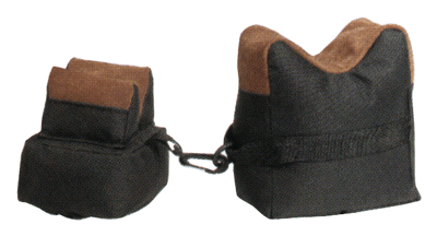 BLACK FABRIC/TAN LEATHERTOC BENCH BAG 2-PC SET - American Ordnance