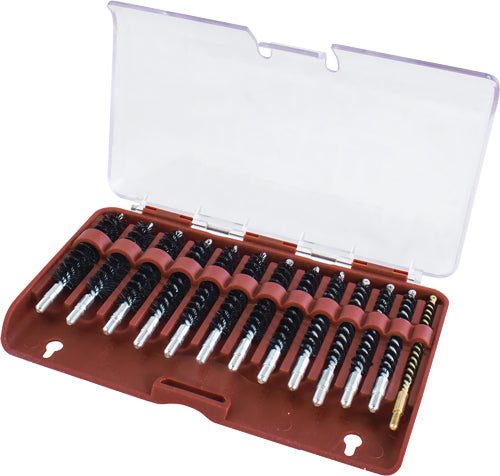 BORE BRUSH SET W/STORAGE CASETIPTON 13-PIECE NYLON RIFLE - American Ordnance