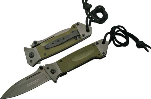 ASSISTED FOLDER OD GREEN HNDLSZCO RITE EDGE 3.5" G10 HEAVY - American Ordnance