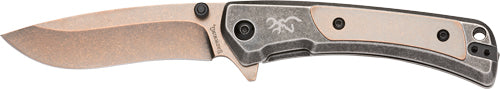 COPPER WASH/BUCKMARK D2*BROWNING KNIFE JERICHO 3&quot; FLDR - American Ordnance