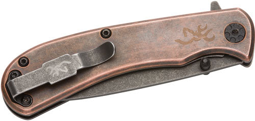 3" COPPER W/FINGER FLIPPERBROWNING KNIFE RIVET FOLDER - American Ordnance