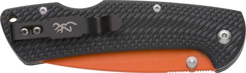 FOLDER 3" D2 BLADE BLACK/ORG!BROWNING KNIFE BACKCOUNTRY - American Ordnance