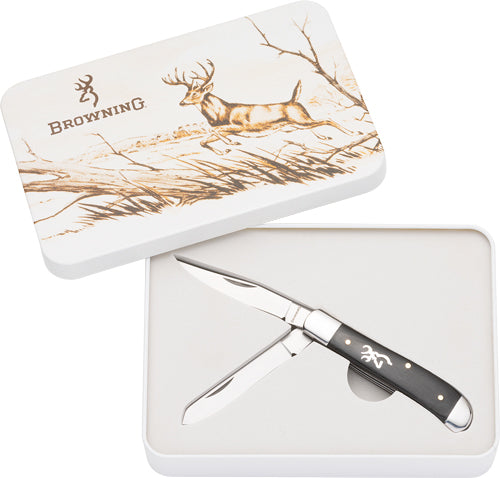 TIN 2.75" BLACK/SS 2-BLADE*BROWNING KNIFE 2024 WHITETAIL - American Ordnance