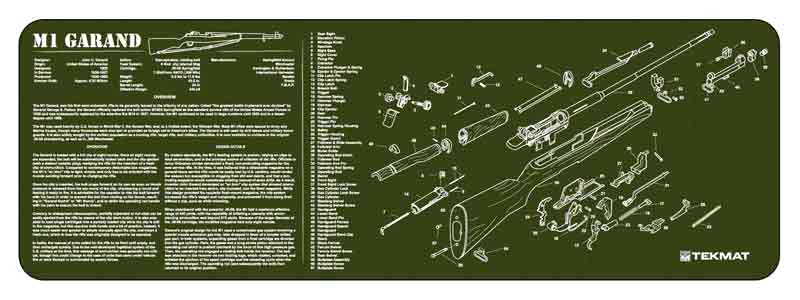 12"X36" M1 GARAND OLIVE DRABTEKMAT ARMORERS BENCH MAT - American Ordnance