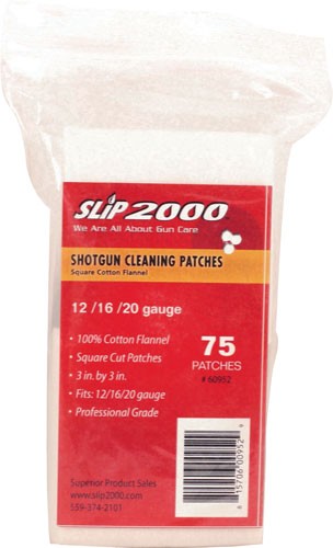 SQUARE .12/.16/.20GA 75-PACKSLIP 2000 CLEANING PATCHES 3" - American Ordnance