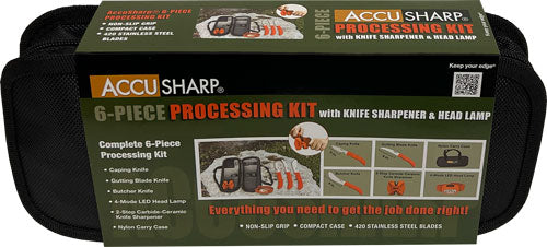 KIT W/SHARPENER & HEADLAMPACCUSHARP 6-PIECE PROCESSING - American Ordnance