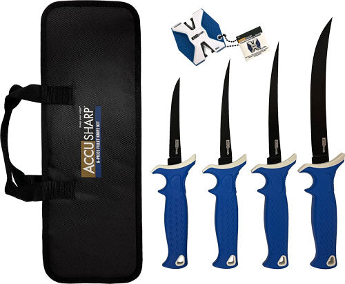 KIT W/SHARPENER & ZIP CASEACCUSHARP 6-PIECE FILLET KNIFE - American Ordnance