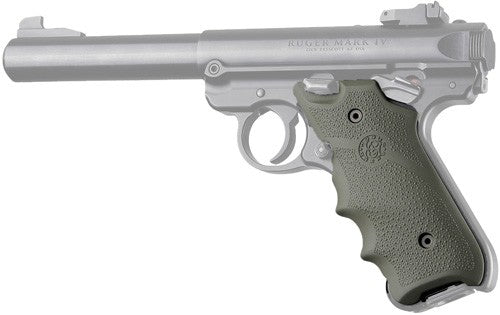 GRIP W/ FINGER GROOVES OD GRNHOGUE GRIPS RUGER MKIV RUBBER - American Ordnance