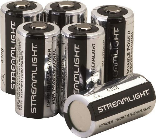 LITHIUM 6-PACKSTREAMLIGHT CR123A BATTERIES - American Ordnance