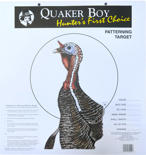 20" X 20" 100-PACKQUAKER BOY PAPER TARGET TURKEY - American Ordnance