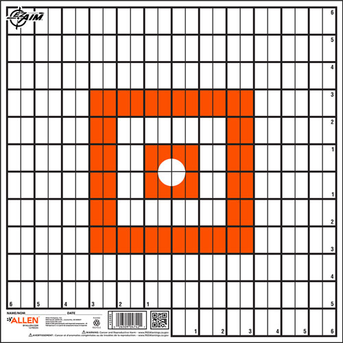 12-PK 12"X12"ALLEN EZ AIM PAPER GRID TARGET - American Ordnance