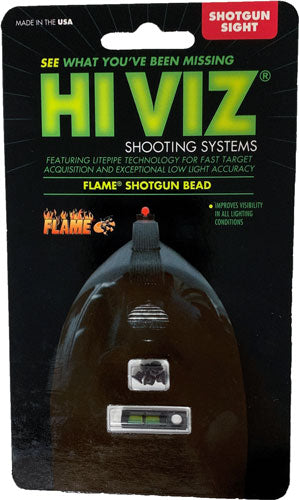 SIGHT W/GREEN LIGHTPIPEHIVIZ FLAME SHOTGUN RIB FRONT - American Ordnance