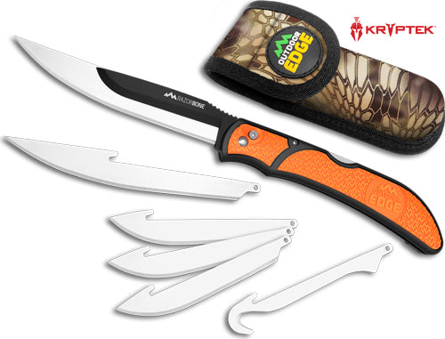 COMBO SET ORANGE BLISTER PACKOUTDOOR EDGE RAZOR BONE 6-BLD - American Ordnance