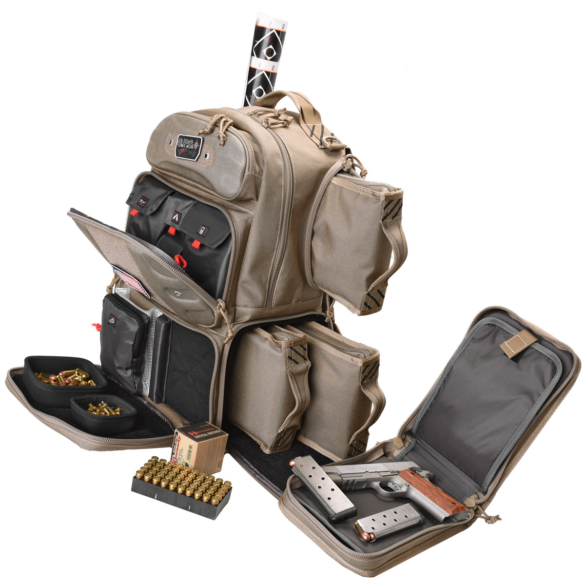 GPS TAC RANGE BACKPACK TALL TAN - American Ordnance