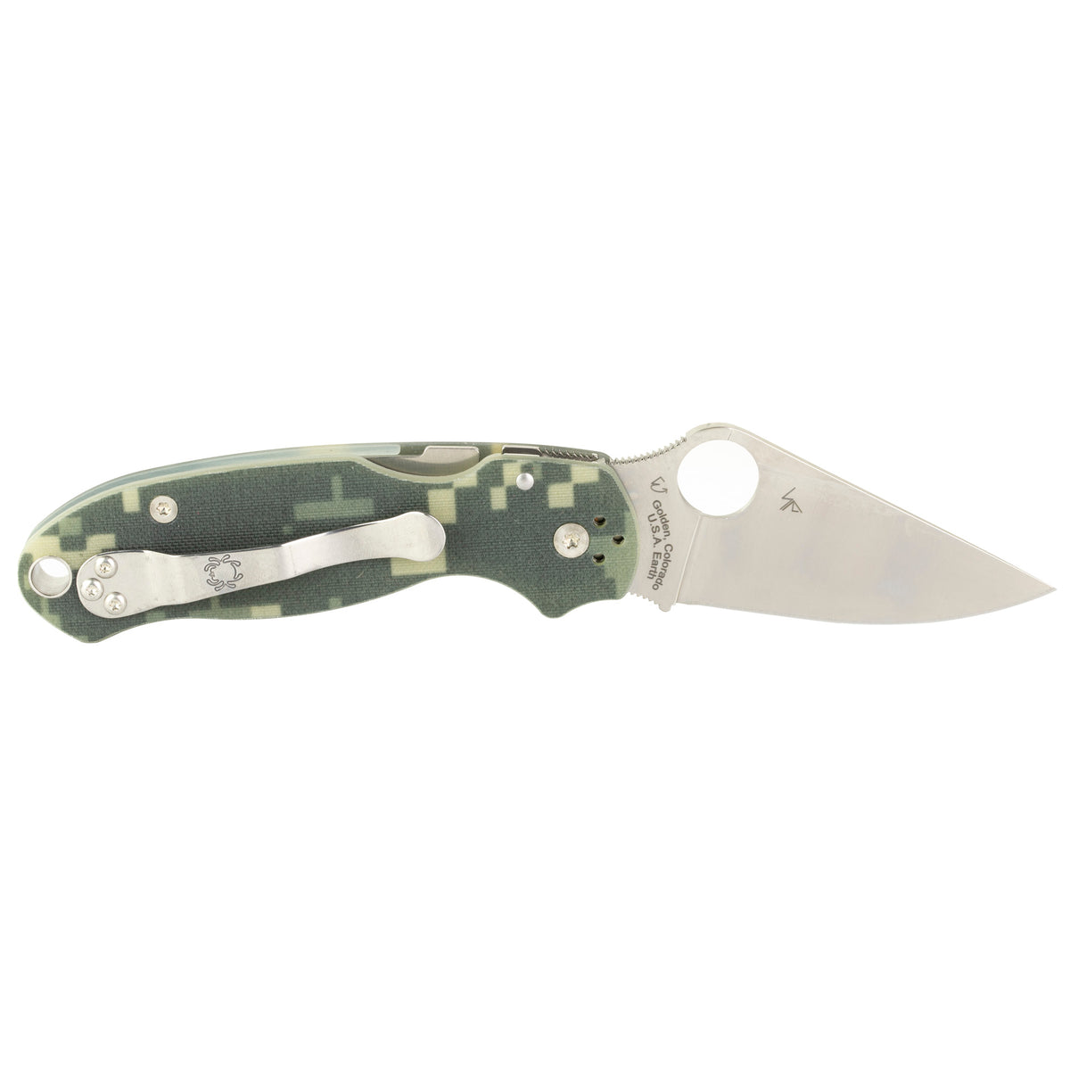 SPYDERCO PARA3 G10 CAMO PLAINEDGE - American Ordnance