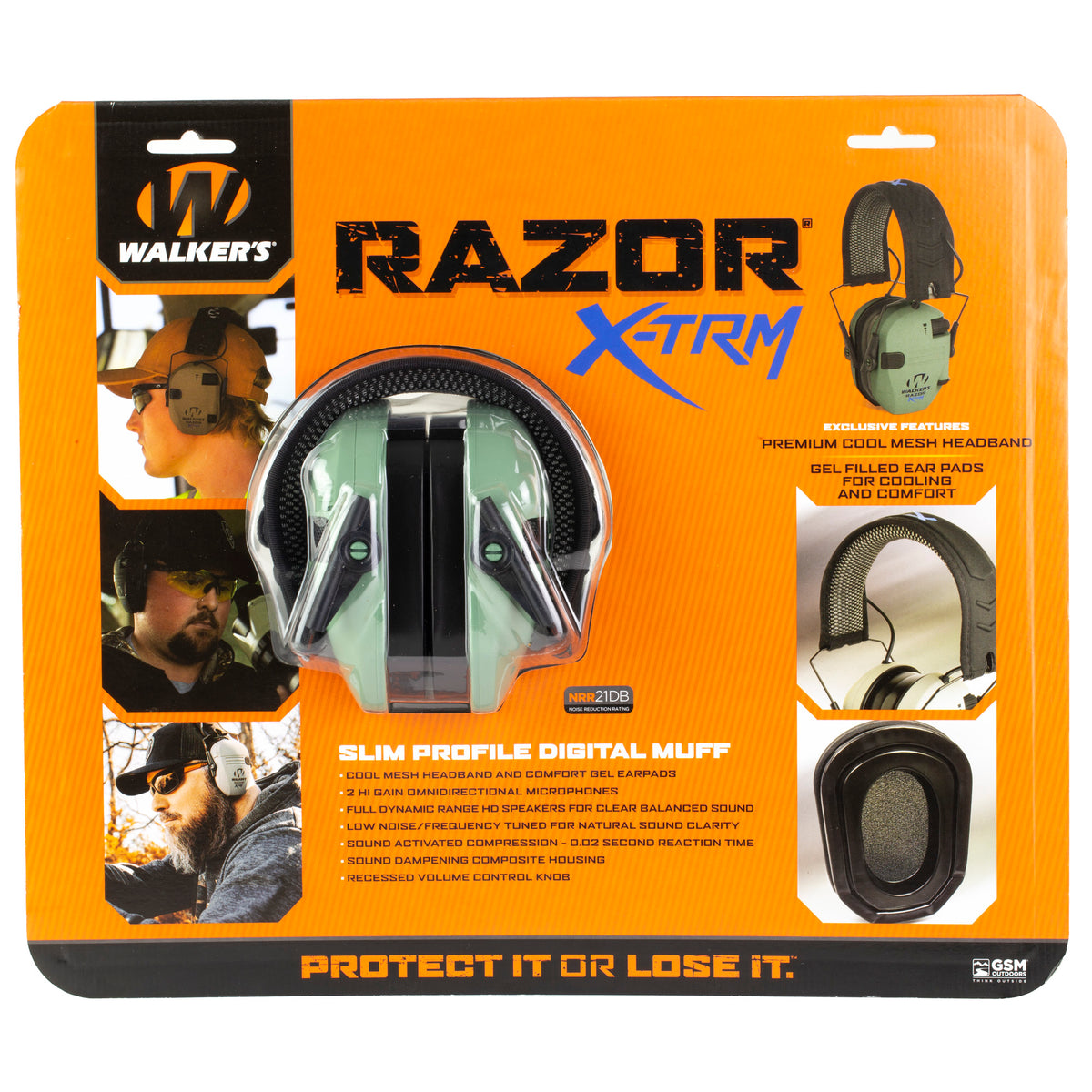 WALKER&#39;S RAZOR X-TRM DGTL MUFF SAGE - American Ordnance