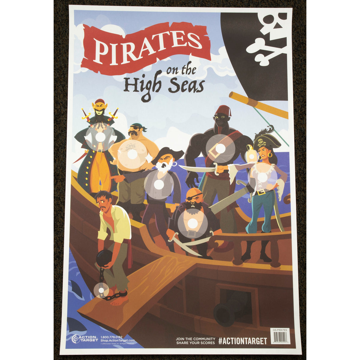 ACTION TGT PIRATES HIGH SEAS 100PK - American Ordnance