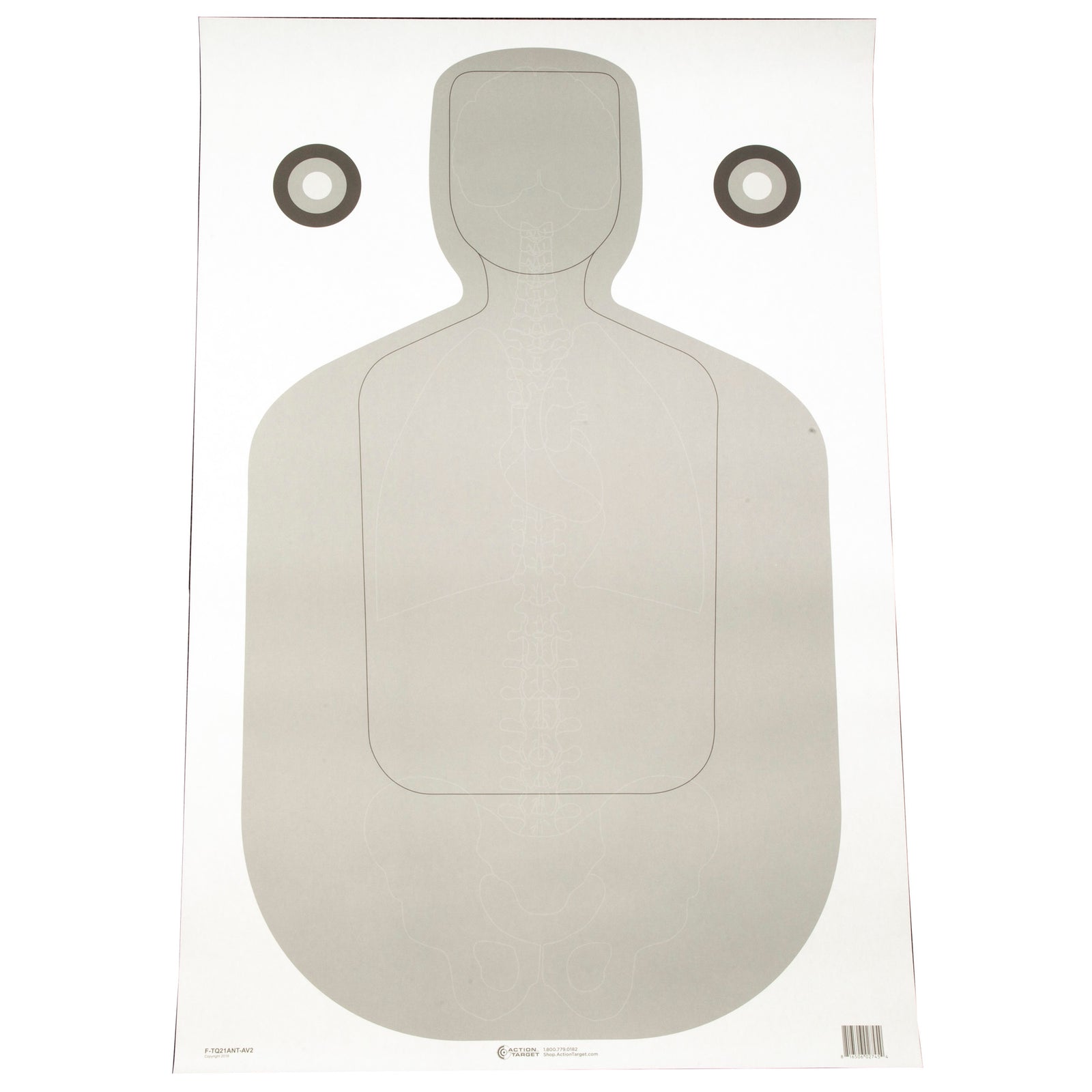 ACTION TGT QUAL ANATOMY GREY 100PK - American Ordnance