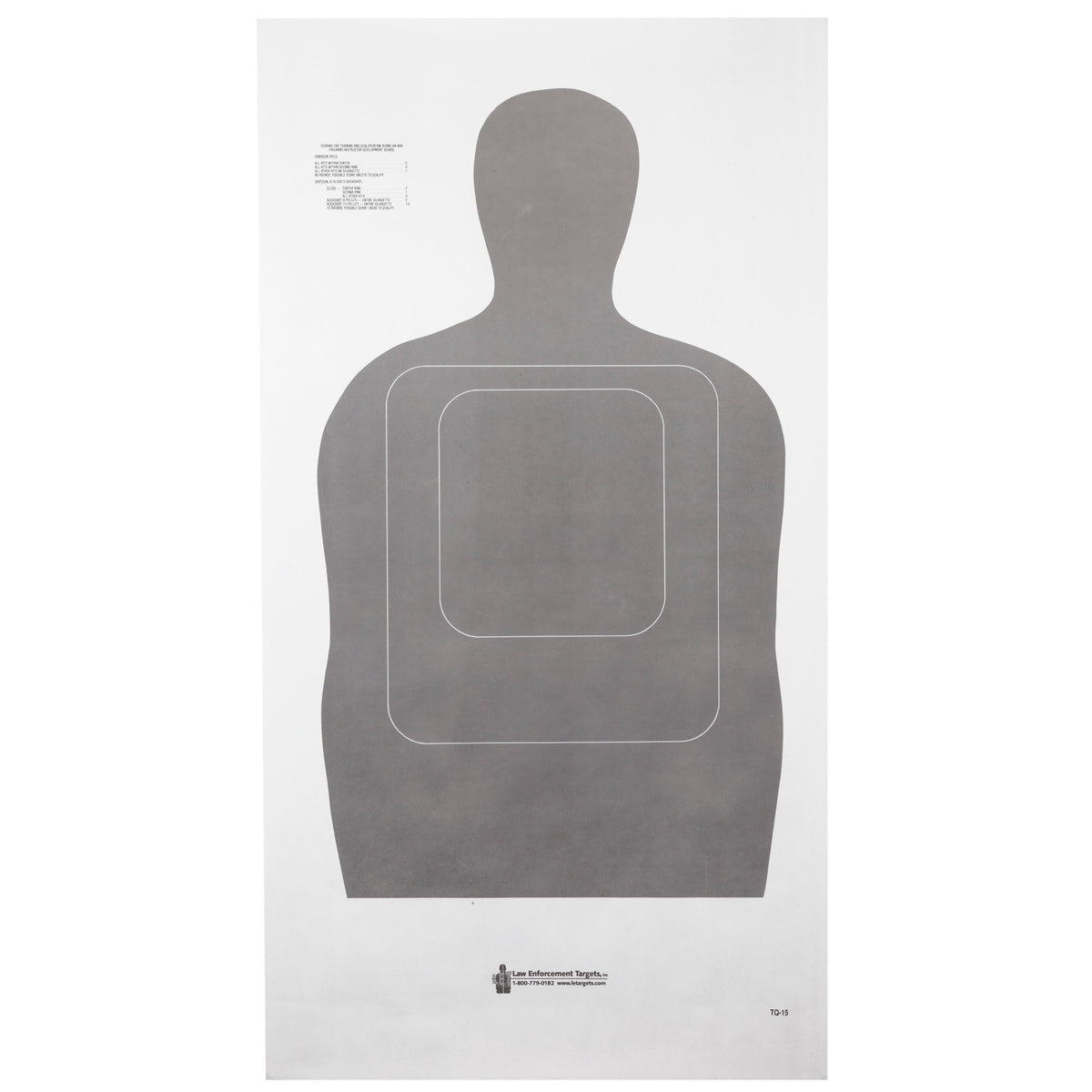 ACTION TGT TQ 15 GRAY 100PK - American Ordnance