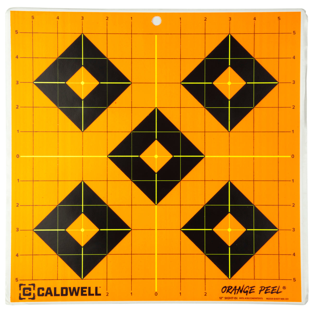 CALDWELL SIGHT-IN TRGT 12&quot; 5PK - American Ordnance