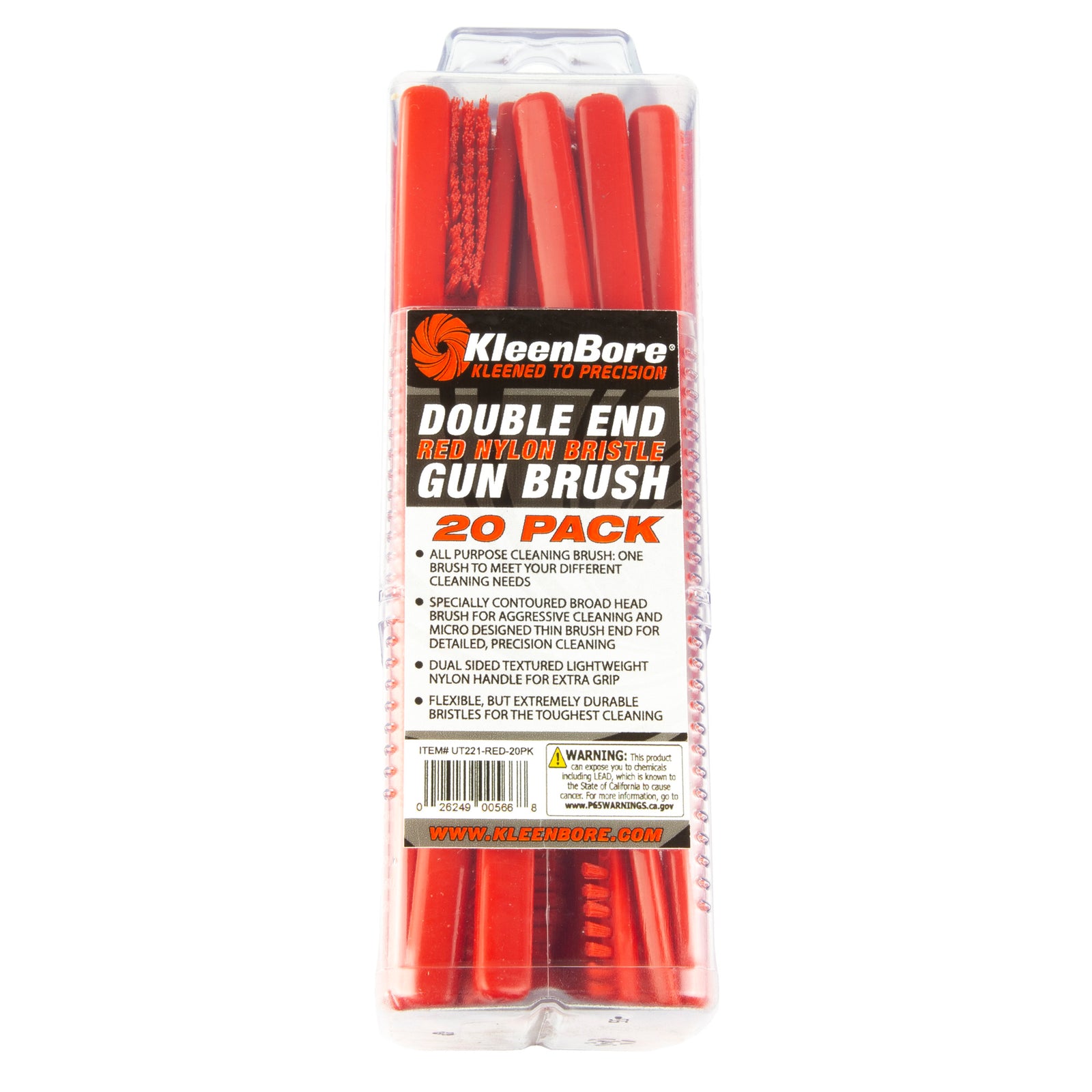 KLEEN BR DBL END NYLON BR BRUSH 20PK - American Ordnance