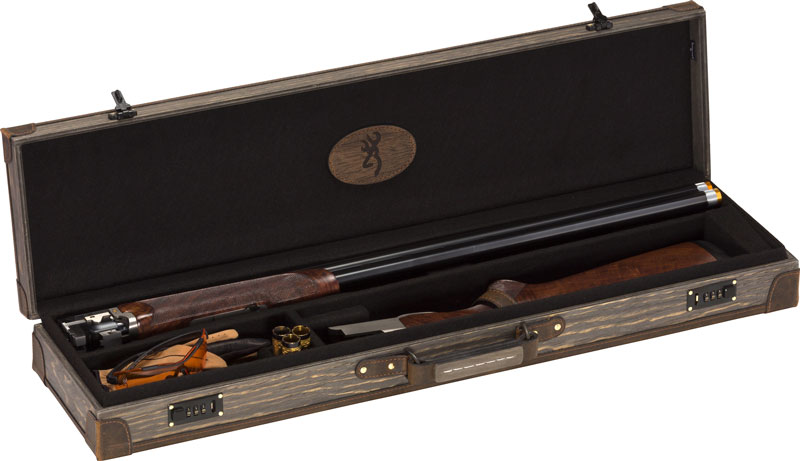 TO 32" DARK MADERA WOOD GRAINBROWNING LUGGAGE CASE O/U & BT - American Ordnance