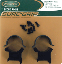 MOUNT SURE-GRIP 1" X-HIGH MATTWEAVER RINGS DETACHABLE TOP - American Ordnance