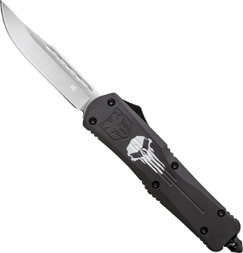 PUNISHER 3.5" D2 STEEL DRP PNTCOBRATEC LARGE FS3 OTF BLACK - American Ordnance