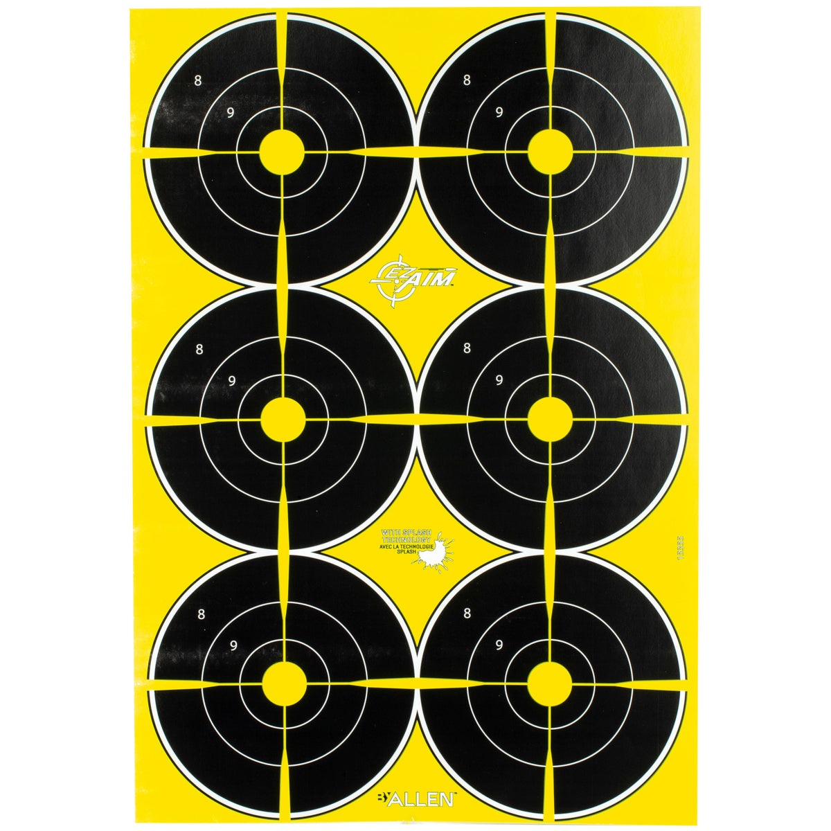 ALLEN EZ AIM 12"X18" BULLSEYE 8PK - American Ordnance