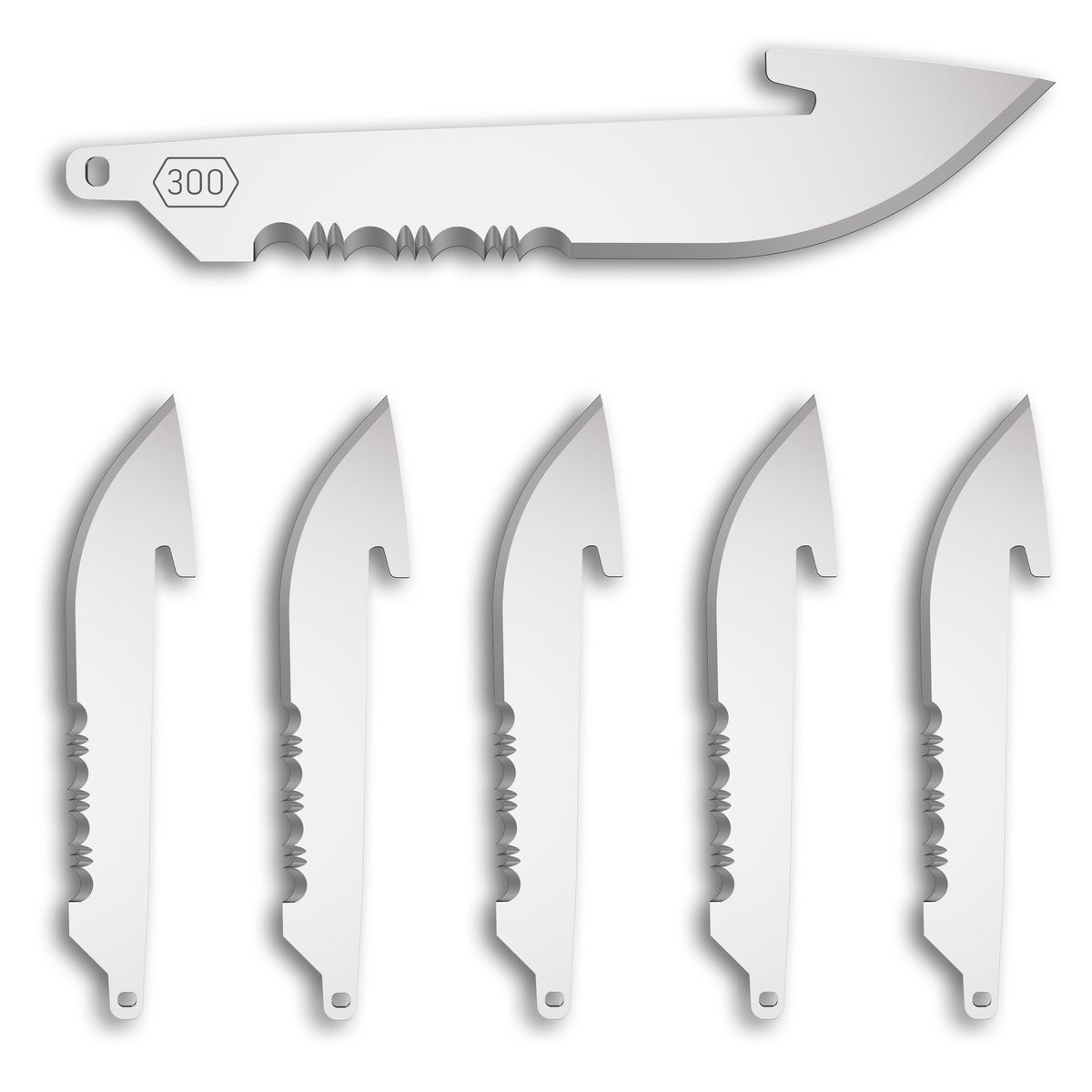 OD EDGE DROP-PT 3.0&quot; SRTD BLADE 6PK - American Ordnance