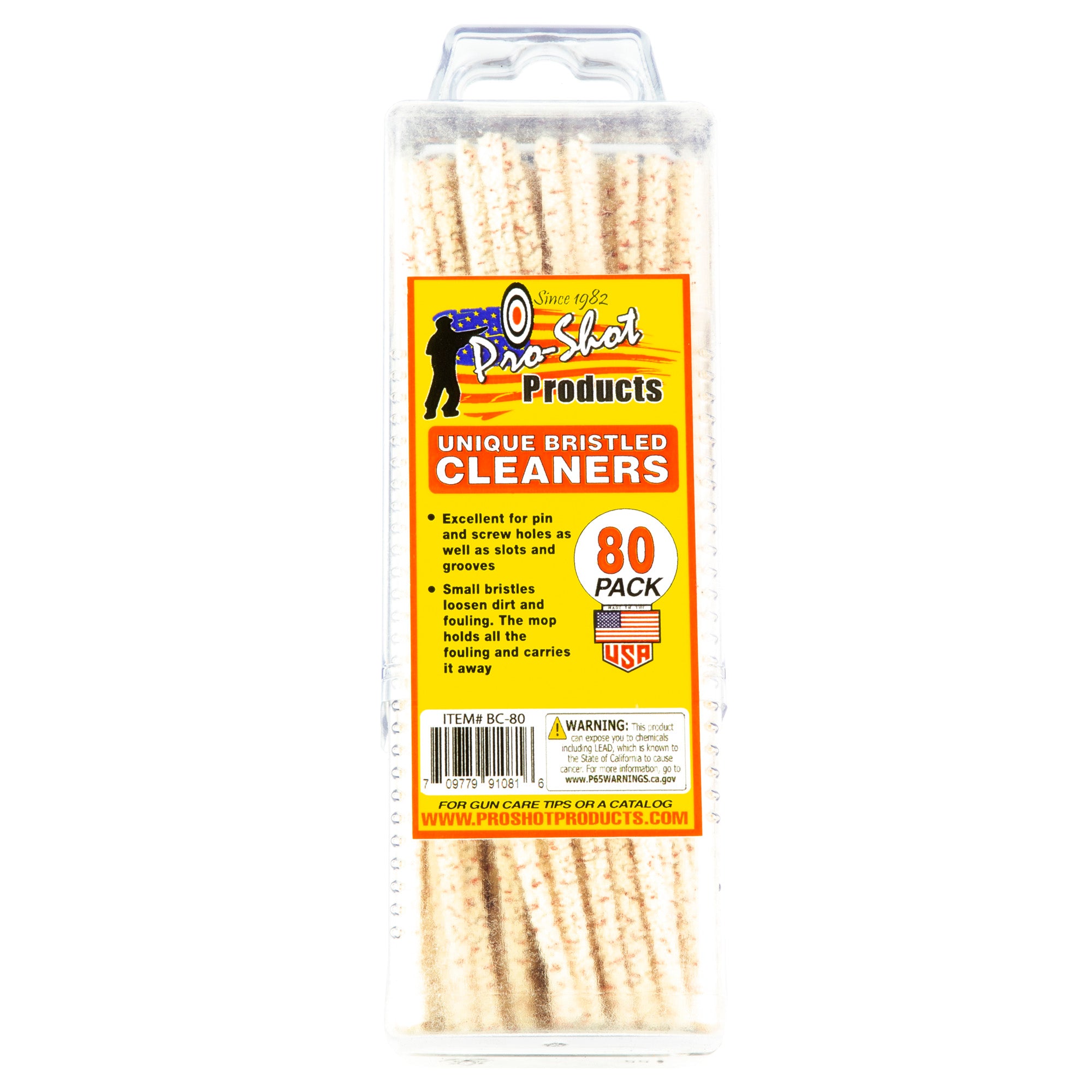 PRO-SHOT BRISTLED CLEANERS 80PK - American Ordnance