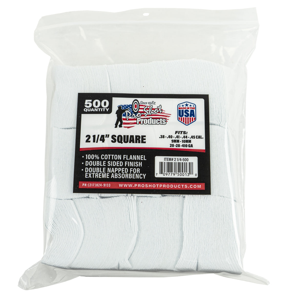 PRO-SHOT PATCH .38-.45CAL 2 1/4&quot; 500 - American Ordnance