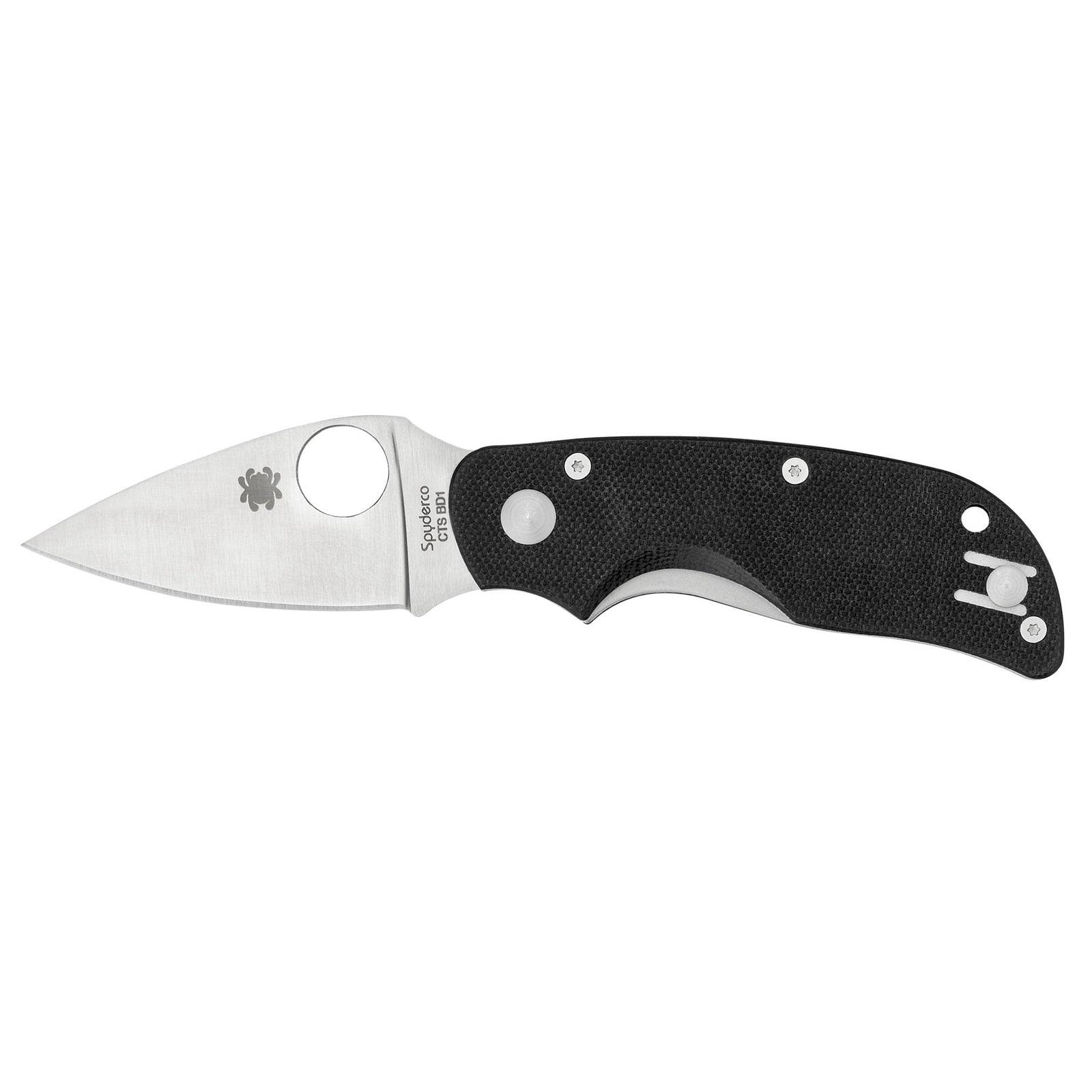 SPYDERCO CAT BLACK G-10 PLAINEDGE - American Ordnance