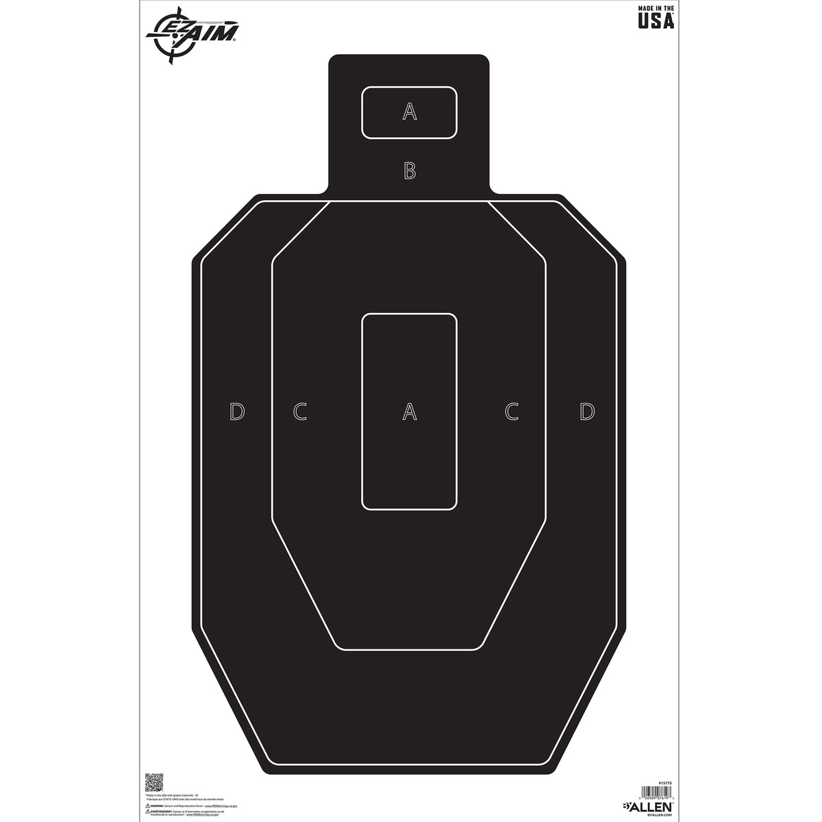 ALLEN EZAIM IPSC SILHOU 23X35 50PK - American Ordnance